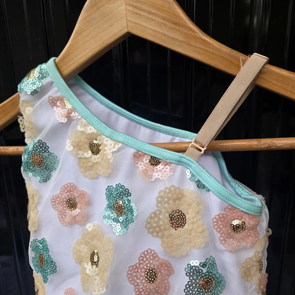 Sparkling Floral Kids Dance Costume